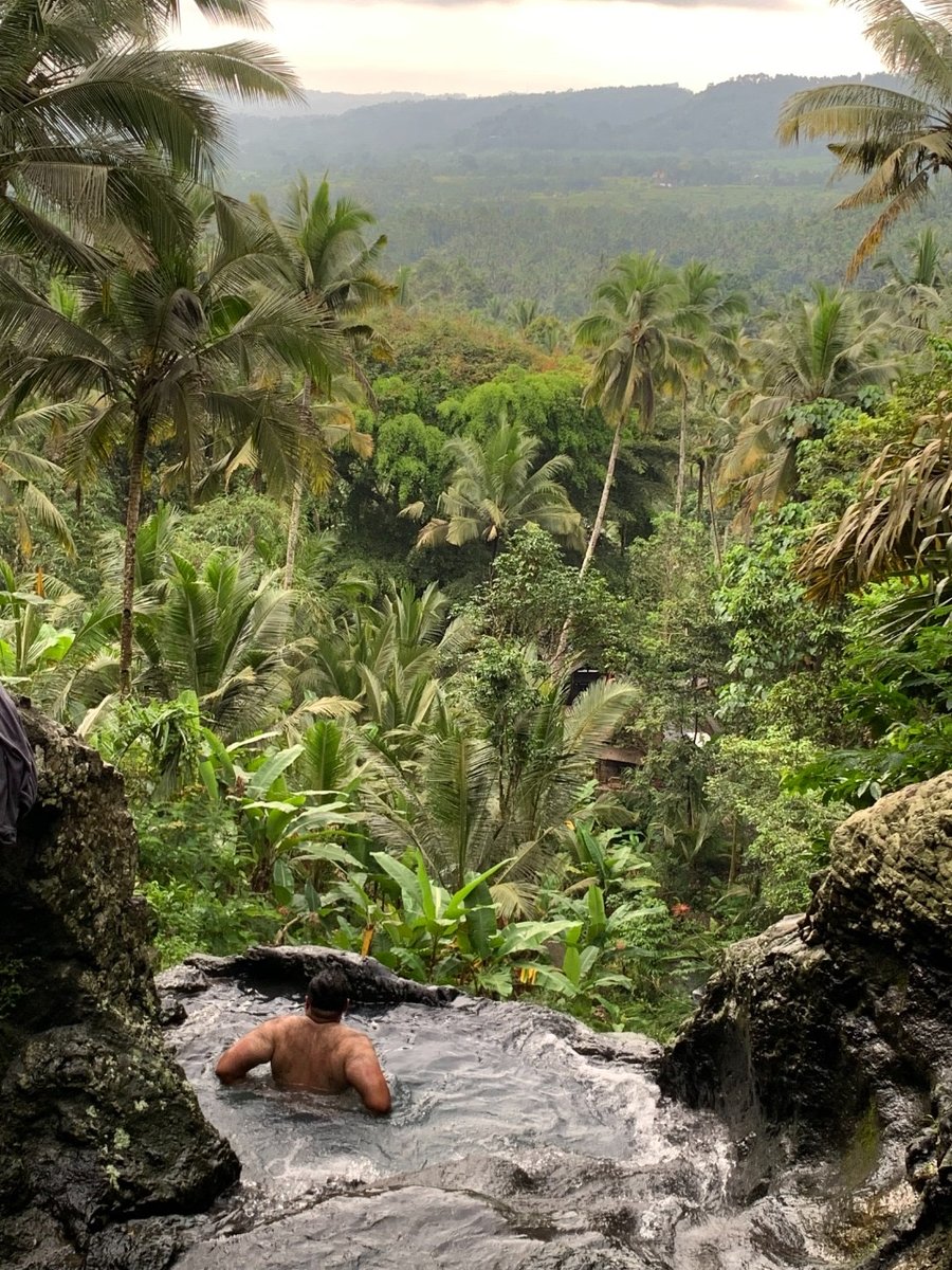 Natural pool overlooking the jungle in Bali